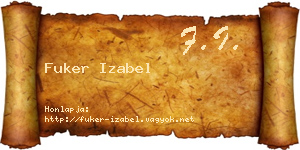 Fuker Izabel névjegykártya
